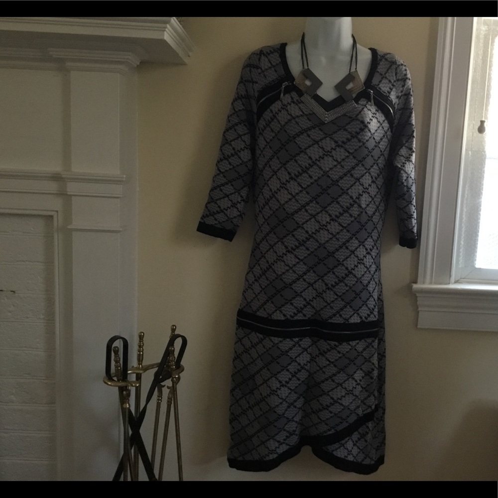Designer Below the Knee Sweater Dress